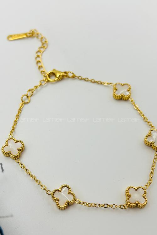 Gold Buckle Gold Straight Wristband