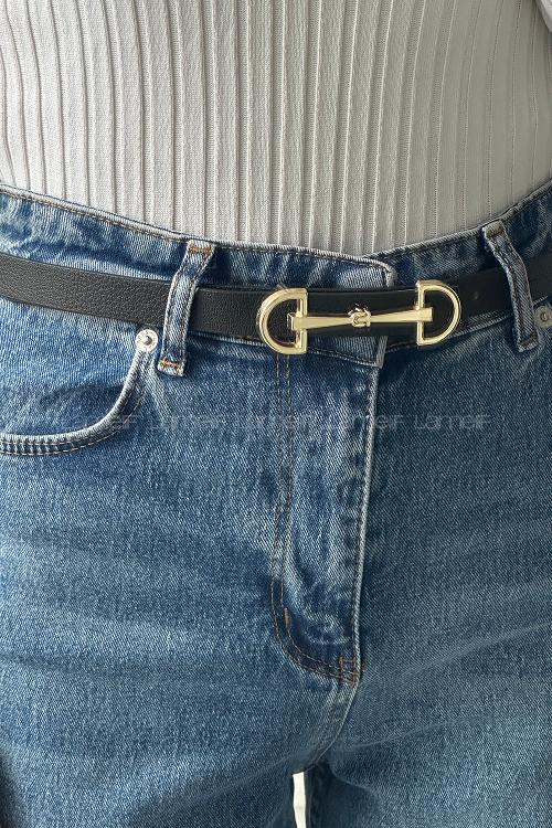 Black Belted Silver Belt