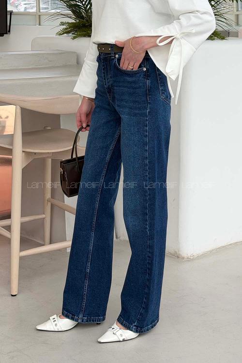 Denim Blue Denim High Waist Denim Pants