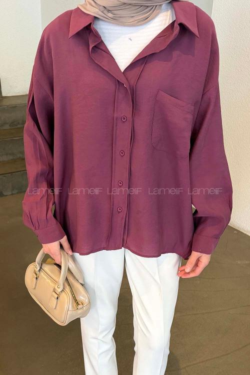 Lamelif Tensel Gömlek Gül