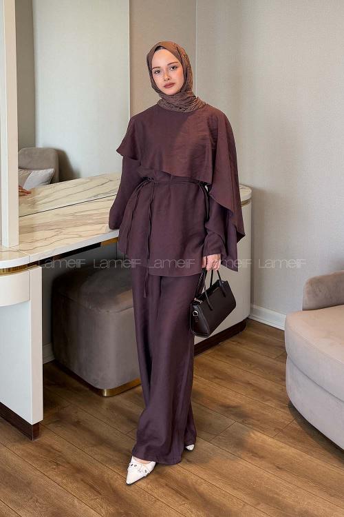 Rose-1 Crew Neck Long Arm Tensel Regular Trousers Comfortable Suit
