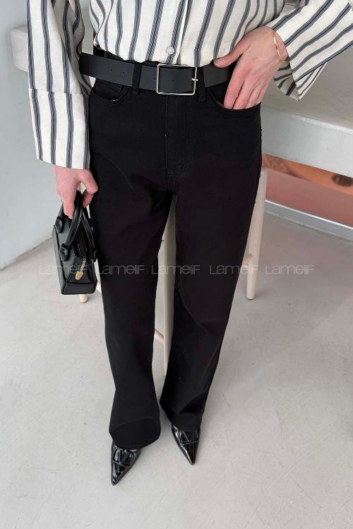 Black Denim High Waist Denim Pants