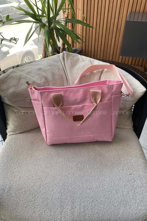 Candy Pink Buckle Skin Hand Bag Bag