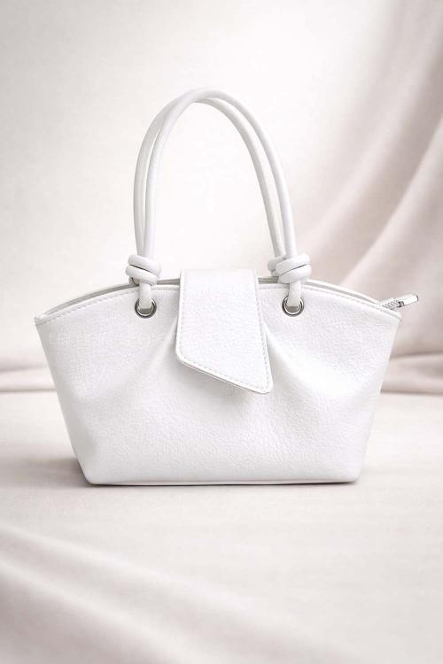 Lamelif Paris Kadın Pase Soft Deri Askılı Çanta Beyaz