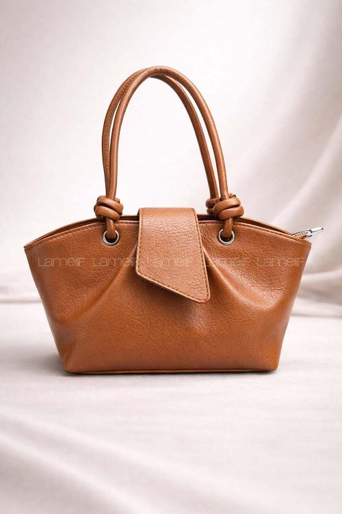 Tan Buckle Skin Hand Bag Bag