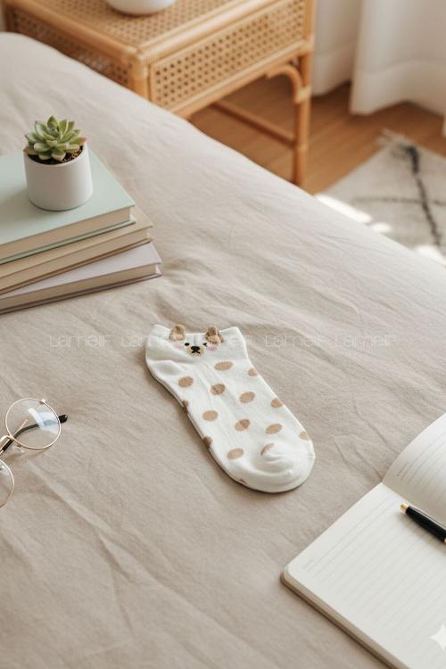 Lamelif Yıkamalı Penye Kulaklı Köpek Çorap