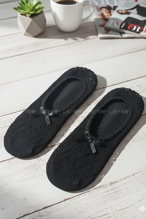 Lamelif Kokulu Bambu Dantelli  Çorap