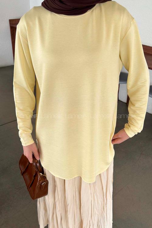 Lamelif Basic Sweat Sarı