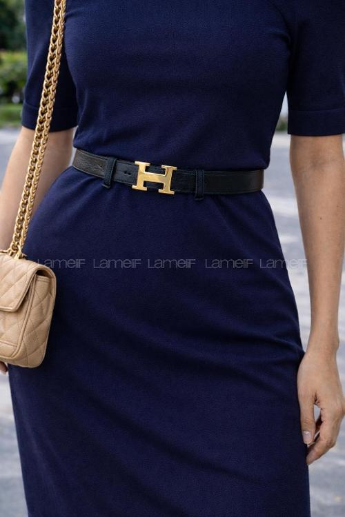 Black Buckle Suni Deri Belt