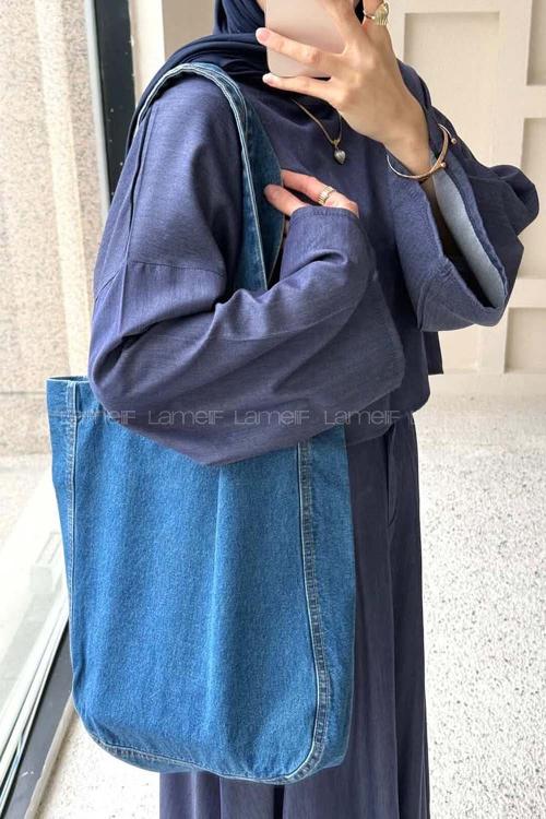 Lamelif Kadın Kot Günlük Spor El Ve Omuz Çantası 