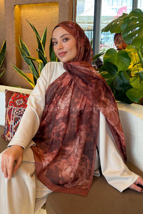 Cinnamon Cotton Fabric Printed Shawl