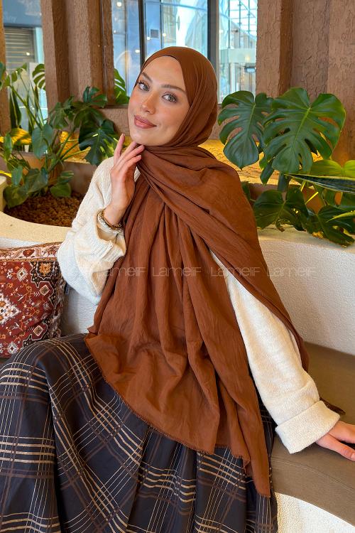 Lamelif Organik Premium Şal Badem