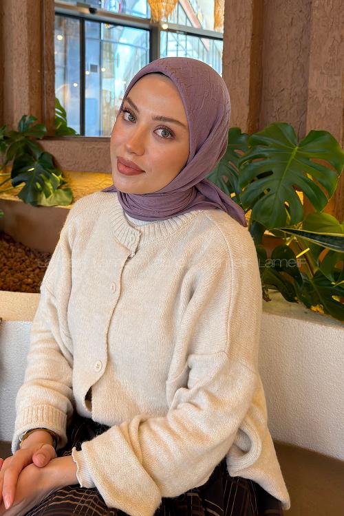 Lamelif Bambu Eşarp Açık Lila