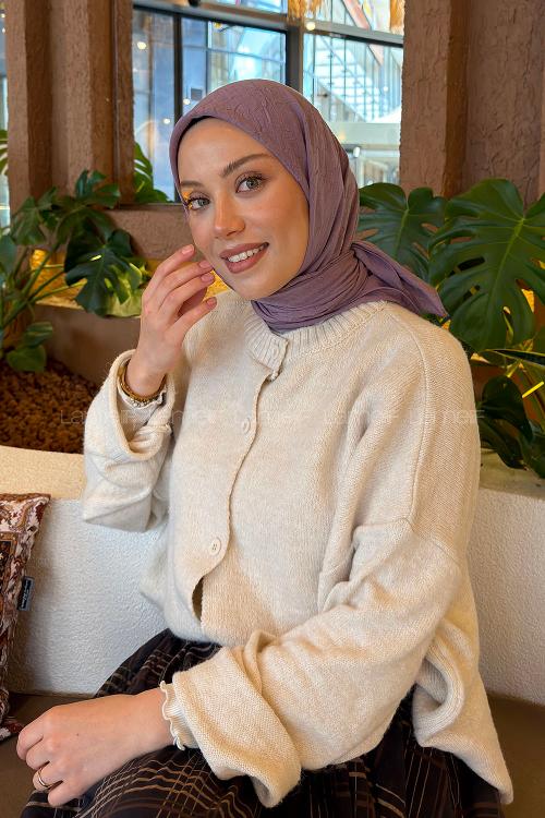 Lamelif Bambu Eşarp Açık Lila