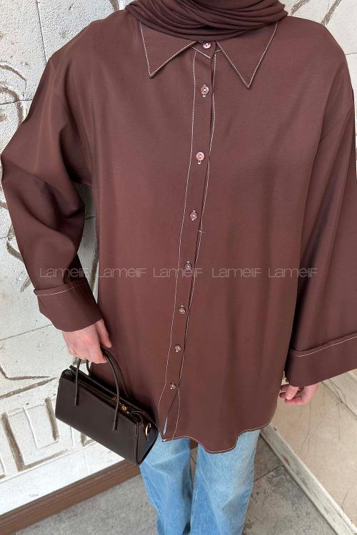 Bitter Brown Shirt Collar Long Arm Cupra Shirt