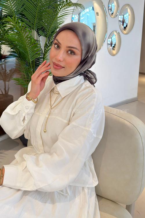 Lamelif Batik Desen Soft Eşarp Koyu Yeşil