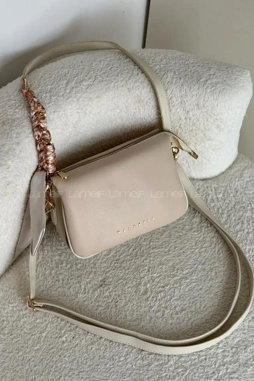 Cream With Suspenders Skin Hand Bag Arm Bag Bag