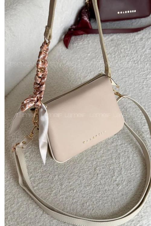 Cream With Suspenders Skin Hand Bag Arm Bag Bag