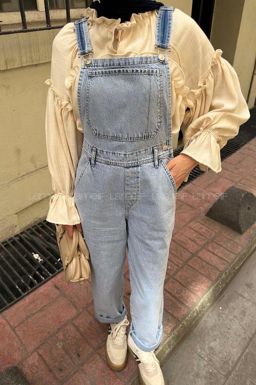 Lamelif Bahçıvan Model Tulum Mavi