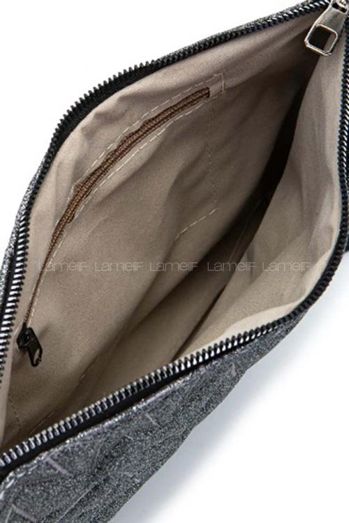 Silver2 Buckle Skin Hand Bag Bag