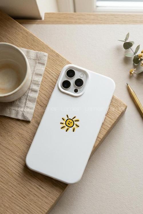 Lamelif  ıPhone 15 Güneş Baskılı Telefon Kılıfı