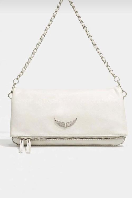 White Buckle Skin Hand Bag Bag