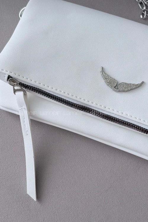 White Buckle Skin Hand Bag Bag