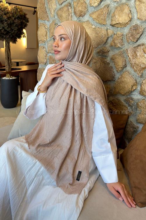 Lamelif Bambu Şal Koyu Bej