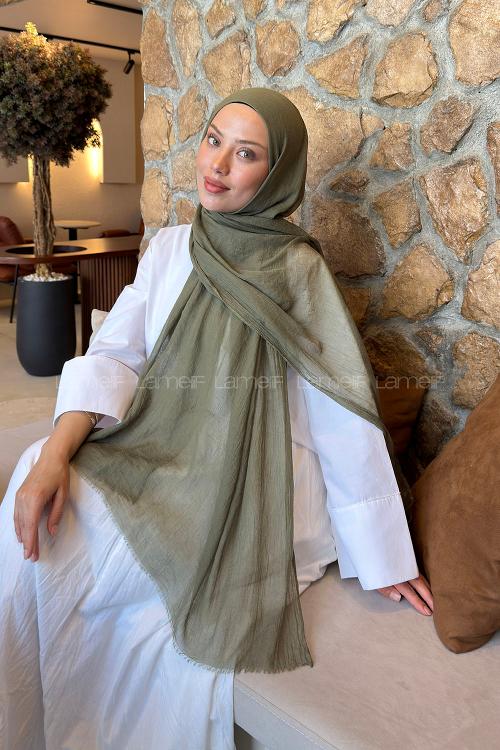 Lamelif  Konfor  Şal Asker Yeşili