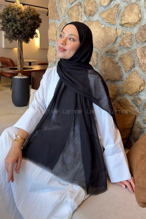 Lamelif  Konfor  Şal Siyah