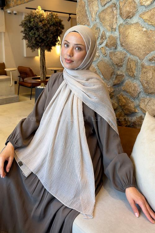 Lamelif  Müslin Krinkıl Şal Taş