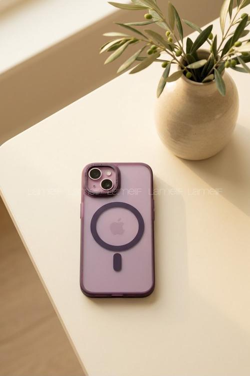 Lamelif iPhone 15 Metal Focus Megsafe Kılıf