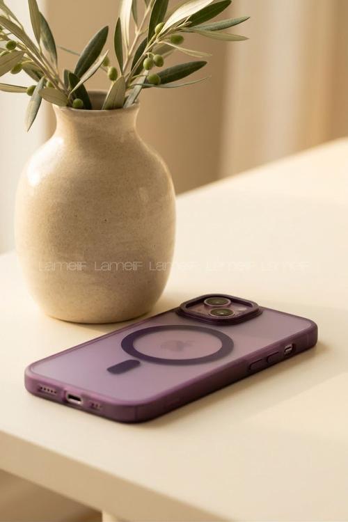 Lamelif iPhone 15 Metal Focus Megsafe Kılıf
