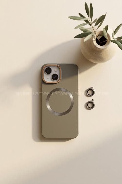 Lamelif iPhone 13 Standlı Kamera Korumalı Lens Hediyeli Ekonomik Telefon Kılıfı