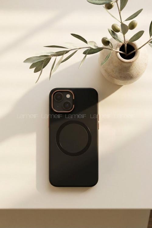 Lamelif iPhone 13 Standlı Kamera Korumalı Lens Hediyeli Ekonomik Telefon Kılıfı