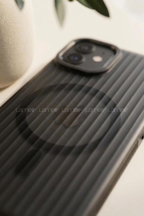 Lamelif iPhone 11 Prestij Serisi Magsafe Tırtıklı Premium Telefon Kılıfı