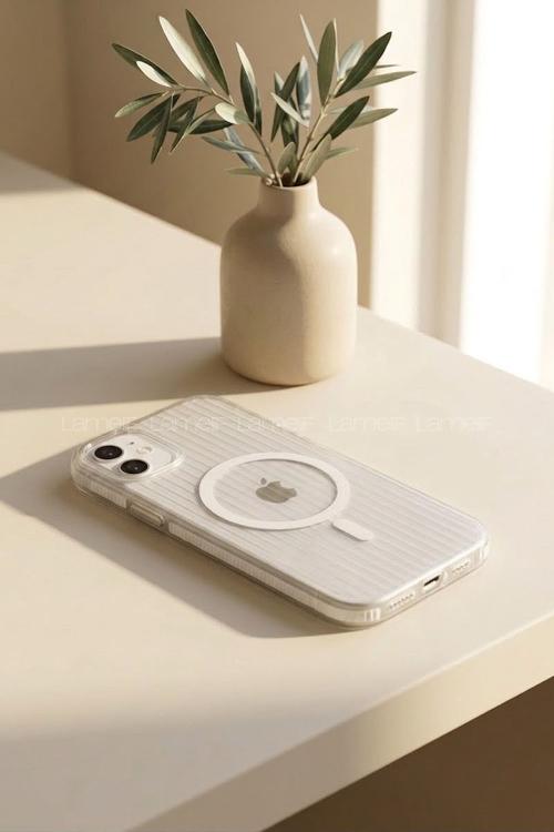 Lamelif iPhone 11 Prestij Serisi Magsafe Tırtıklı Premium Telefon Kılıfı