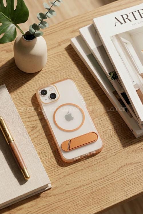 Lamelif iPhone 13/14 Premium Mona Standlı Magsafe Kılıf