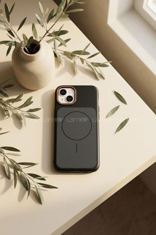 Lamelif iPhone 15 Lüxs Omega Magsafe Kılıf