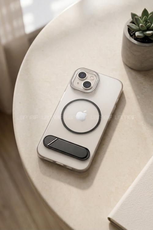 Lamelif iPhone 15 Premium Mona Standlı Magsafe Kılıf