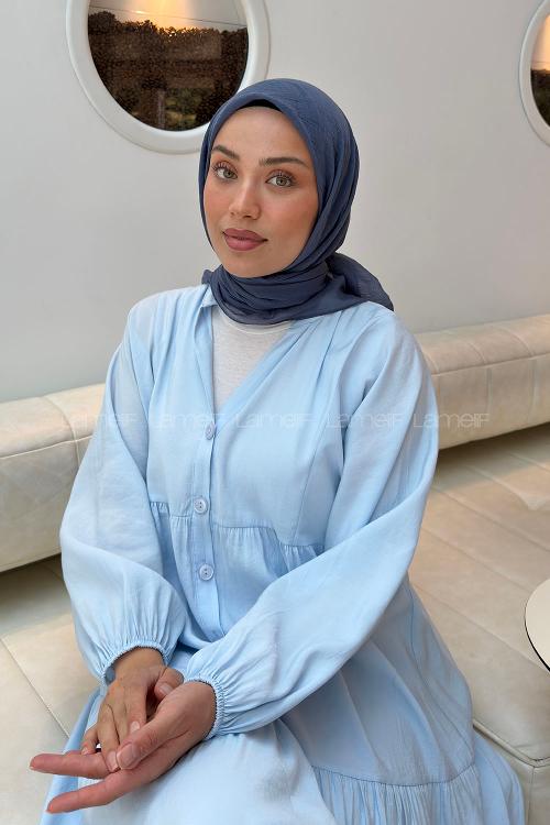 Lamelif Konfor Eşarp İndigo