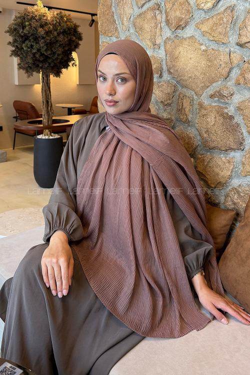 Lamelif  Müslin Krinkıl Şal Soft Gül