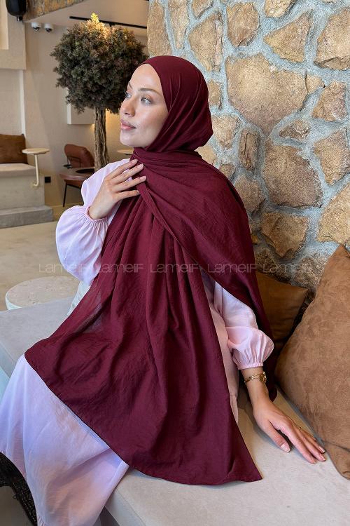 Lamelif Rami Şal Bordo
