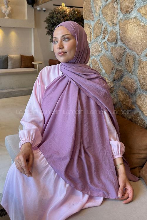 Lilac Cotton Straight Shawl