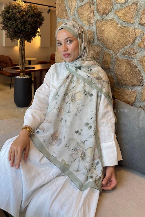 Lamelif Manolya Desen Lara Soft Şal Adaçayı