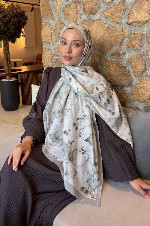 Lamelif Manolya Desen Lara Soft Şal Mint Yeşili