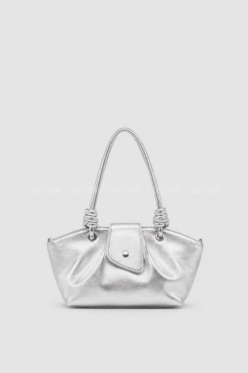 Silver Buckle Skin Hand Bag Bag