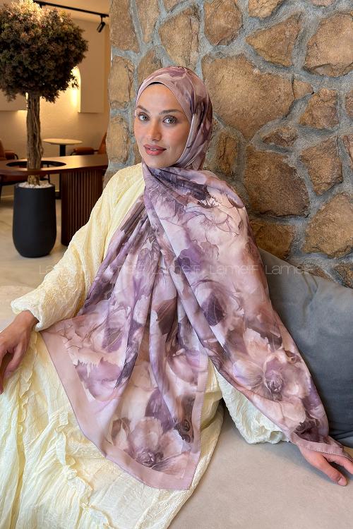 Powder Cotton Striped Printed Shawl