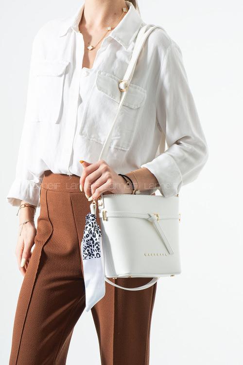White With Suspenders Skin Hand Bag Arm Bag Bag