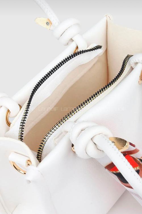 White Belted Buckle Suni Deri Hand Bag Arm Bag Bag